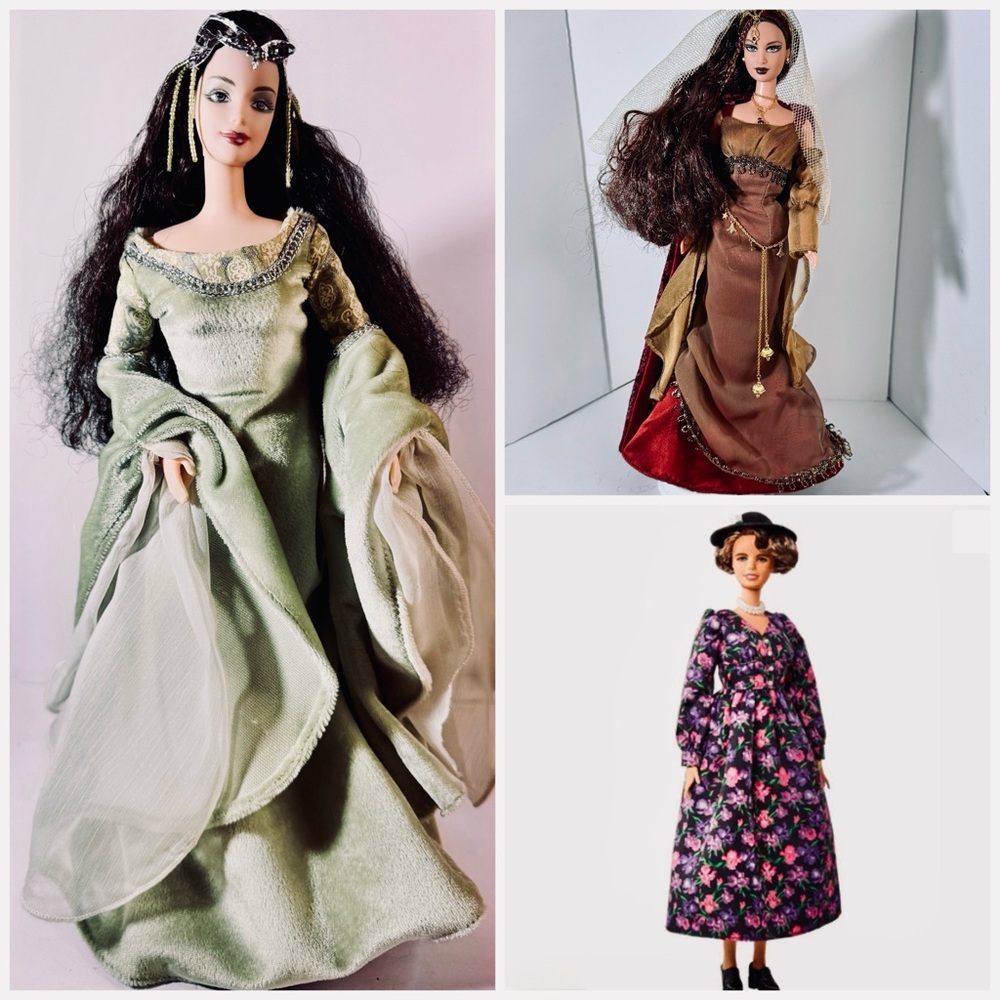 3 Collectors Barbie Bundle! Arwen (Elf LOTR), Morgan Le Fey, Eleanor Roosevelt